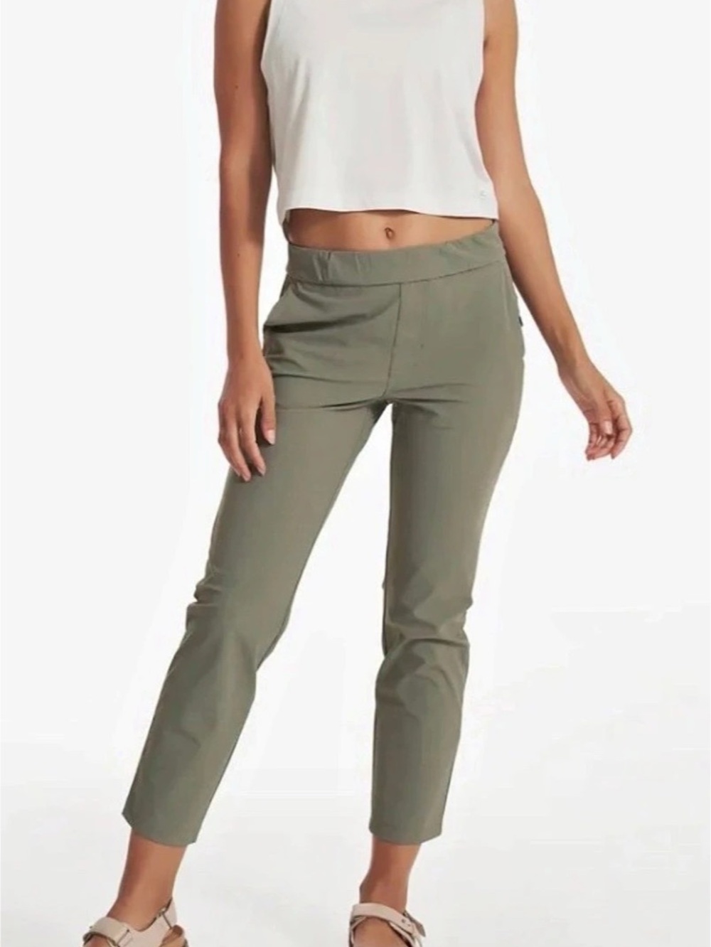 Vuori Miles Ankle Pant Women's Pistachio Straight Leg Joggers Size Small